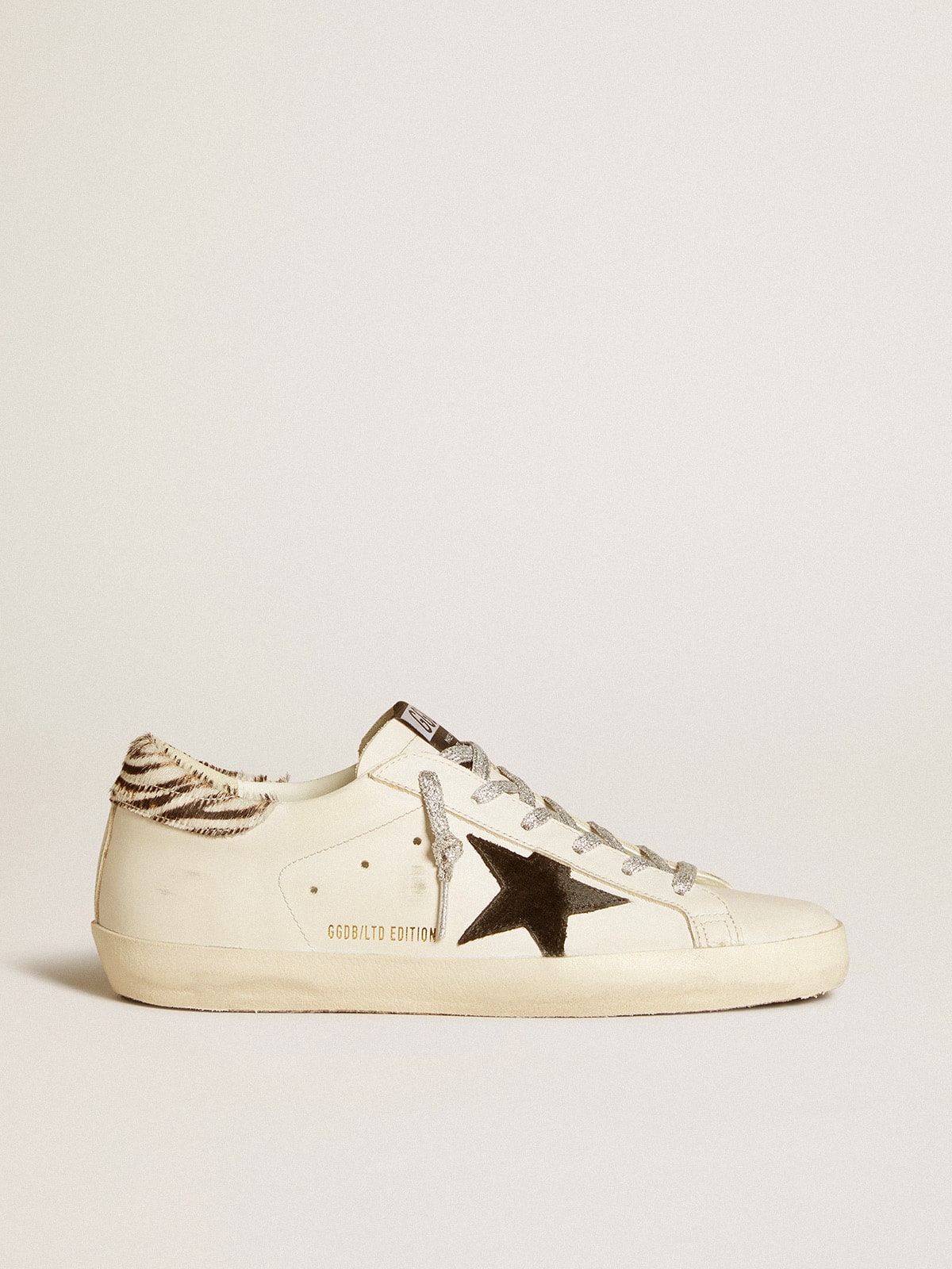Women's Super-Star with suede star and in pony skin heel tab