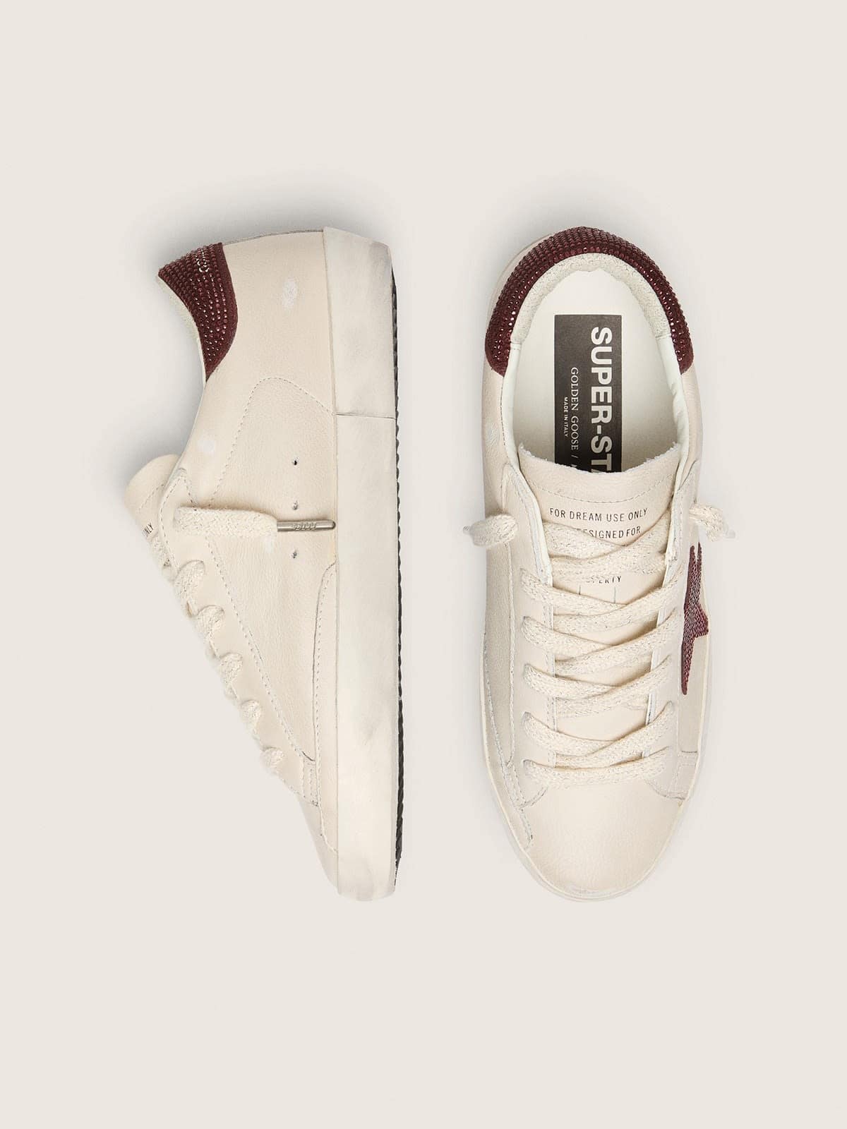 Women's Super-Star LTD with suede star and heel tab with Swarovski crystals