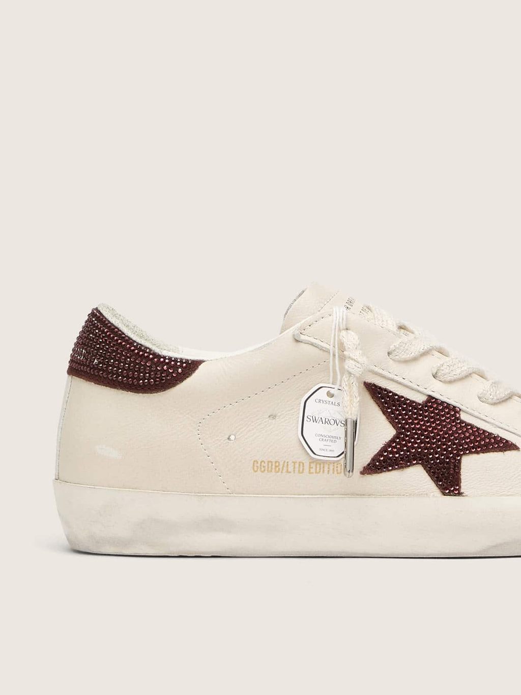 Women's Super-Star LTD with suede star and heel tab with Swarovski crystals