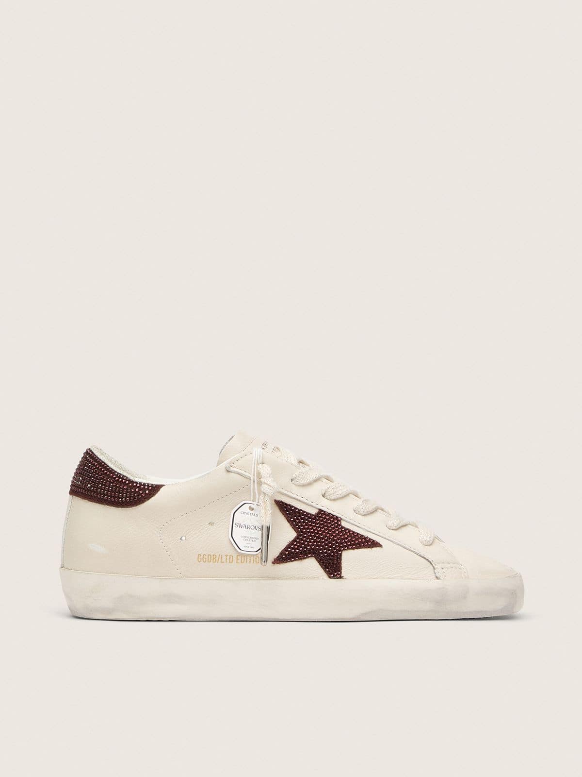 Women's Super-Star LTD with suede star and heel tab with Swarovski crystals