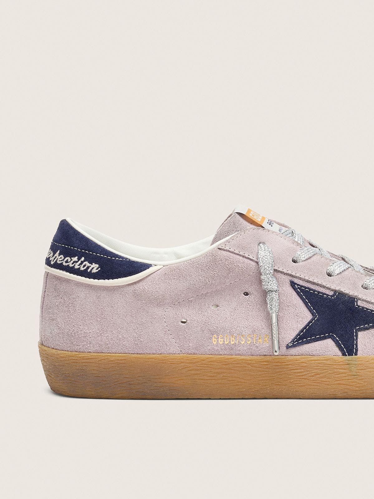 Women's Super-Star LTD in lilac suede with midnight blue suede star and heel tab