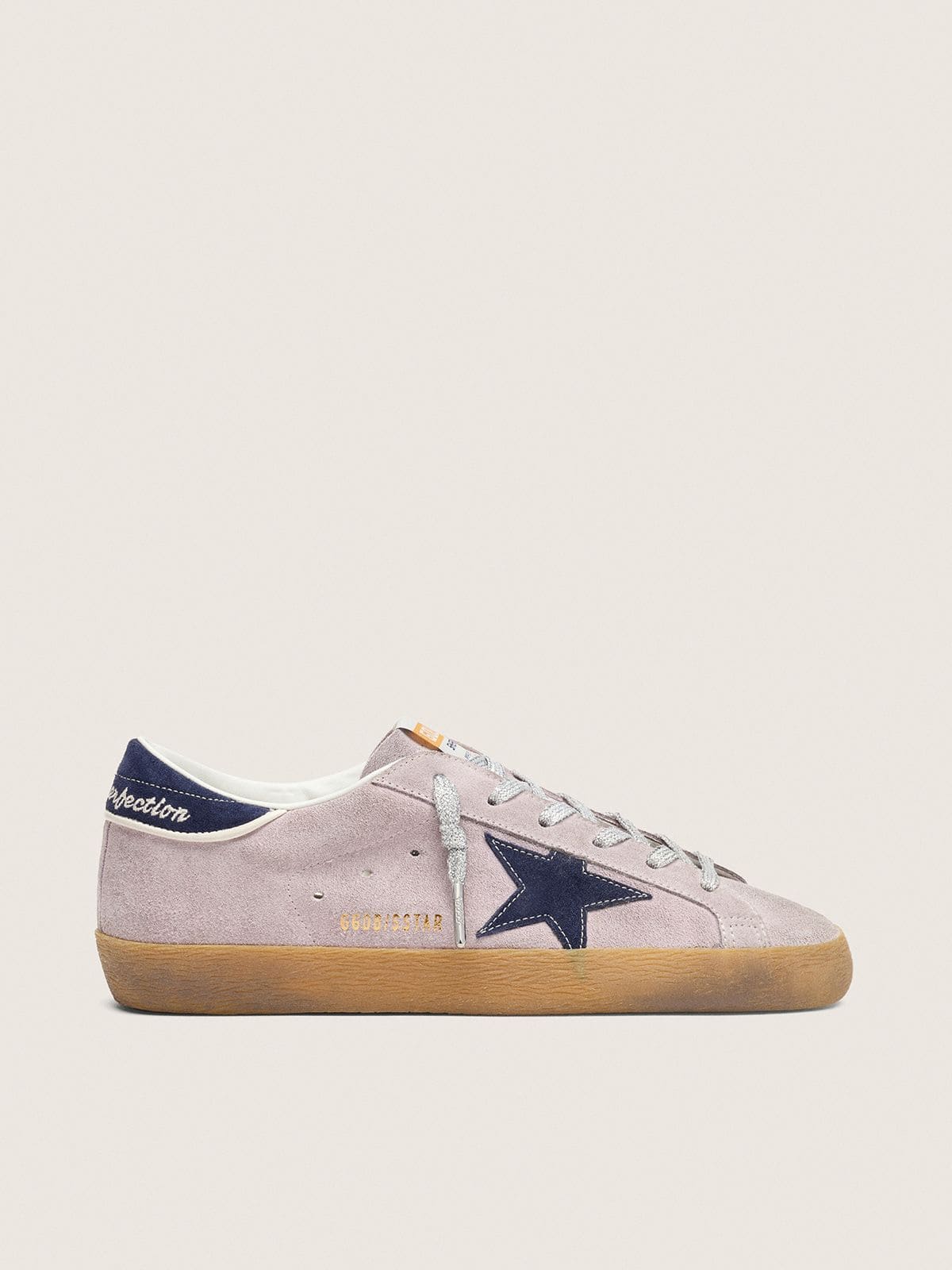 Women's Super-Star LTD in lilac suede with midnight blue suede star and heel tab