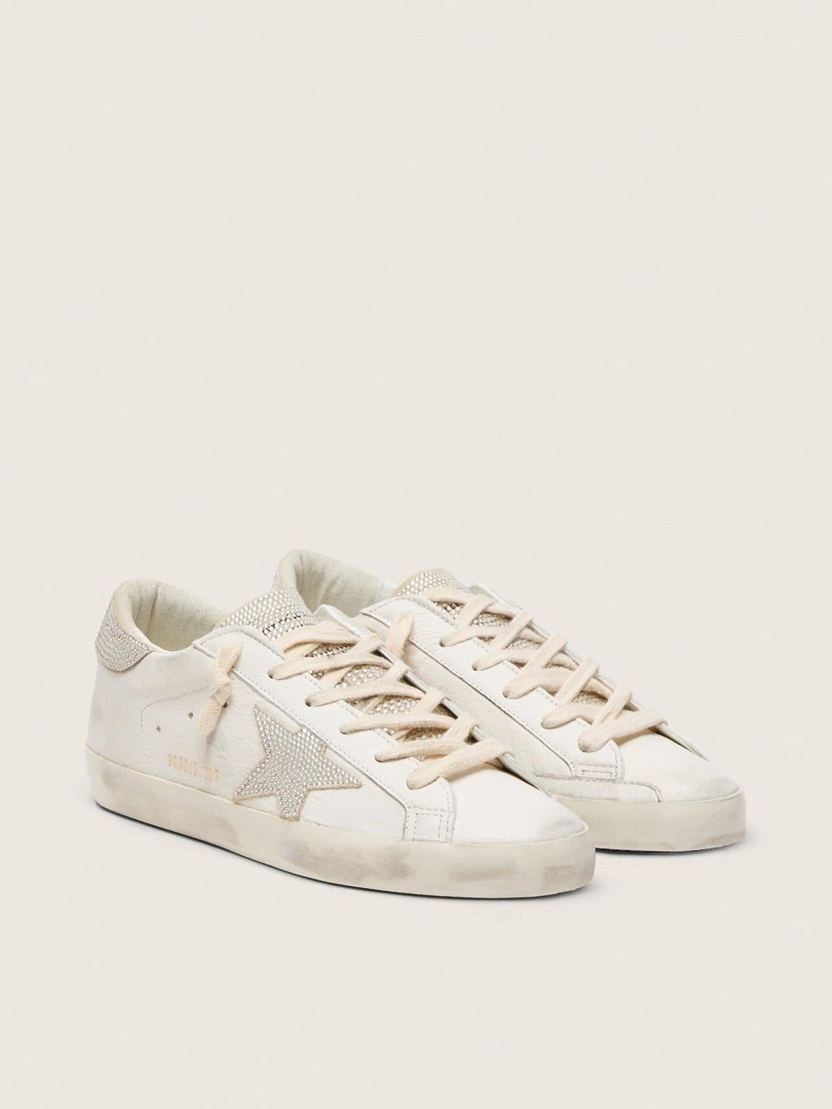 Women's Super-Star in nappa leather with Swarovski crystal star and heel tab