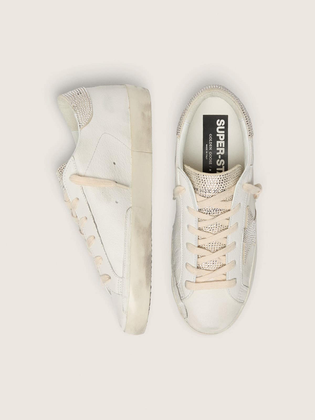Women's Super-Star in nappa leather with Swarovski crystal star and heel tab