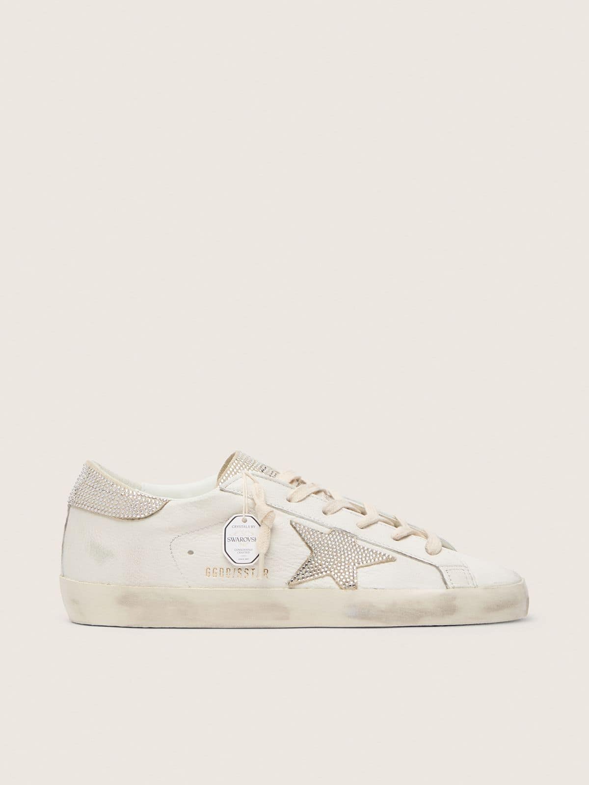 Women's Super-Star in nappa leather with Swarovski crystal star and heel tab