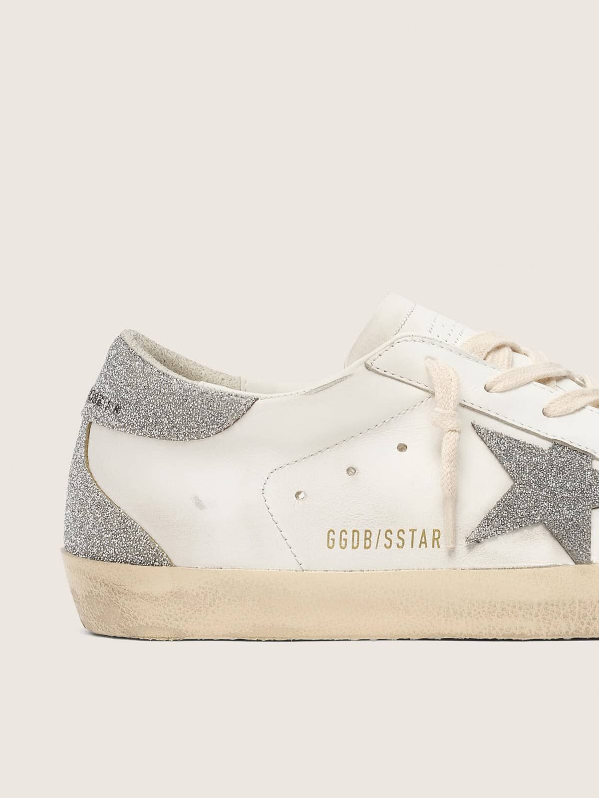 Women's Super-Star with silver Swarovski crystal star and heel tab