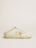 Women's Super-Star Sabots with gold suede star and shearling lining