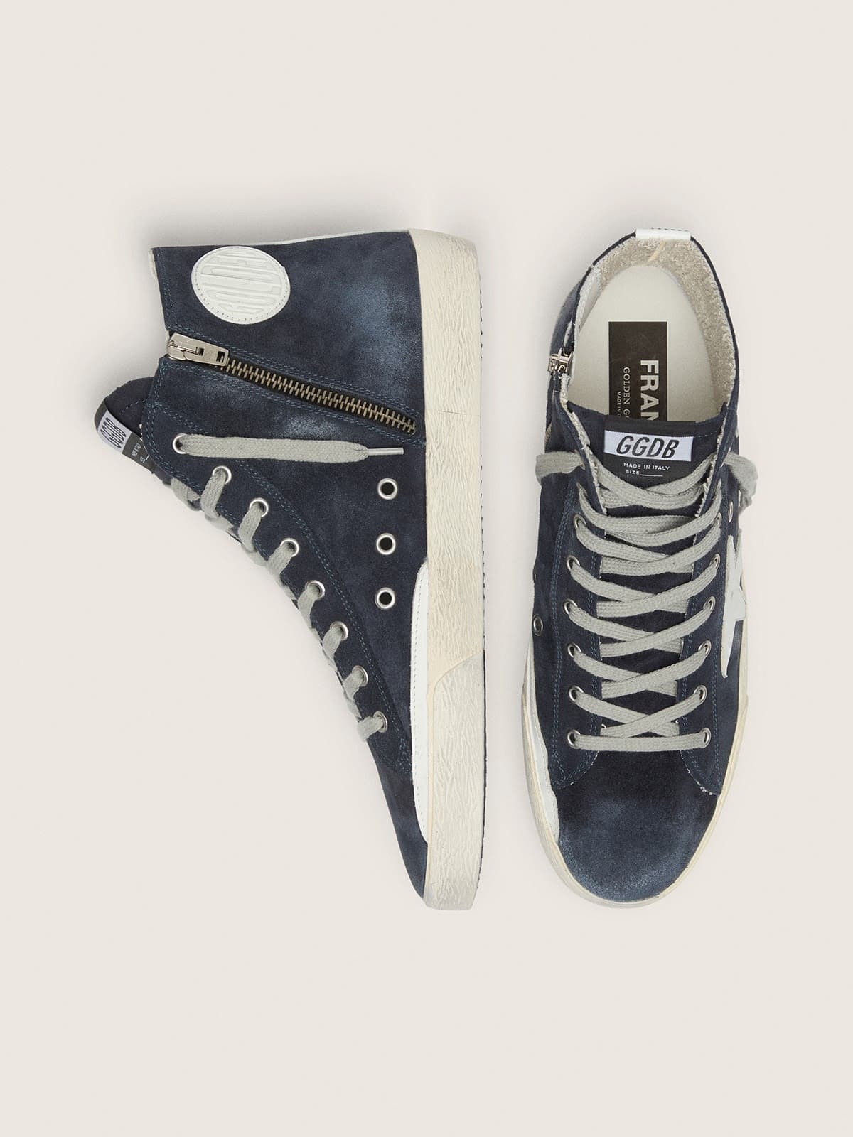 Francy sneakers in leather with leather star and heel tab