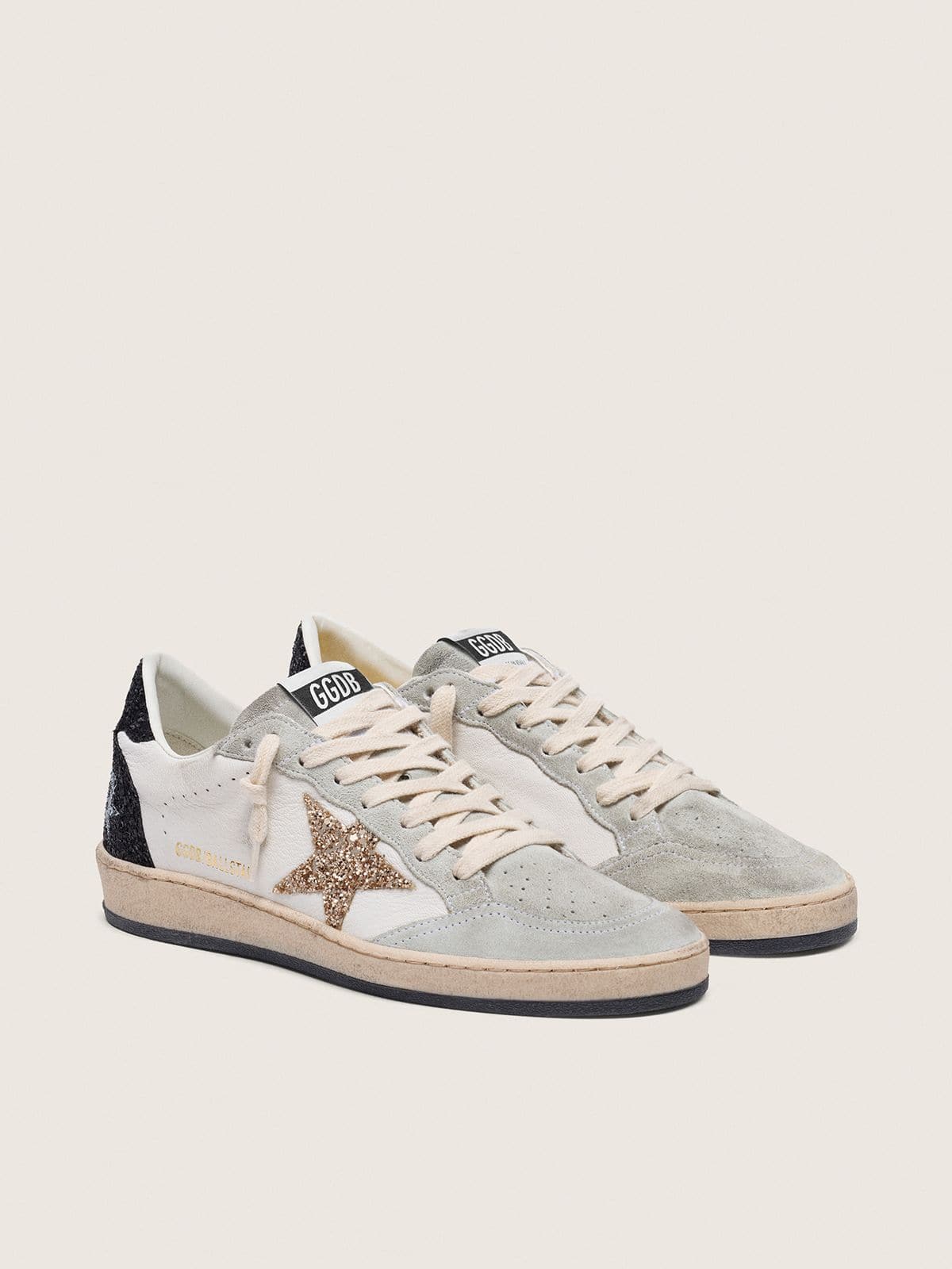 Women's Ball Star LTD in nappa and suede with glitter star and black heel tab
