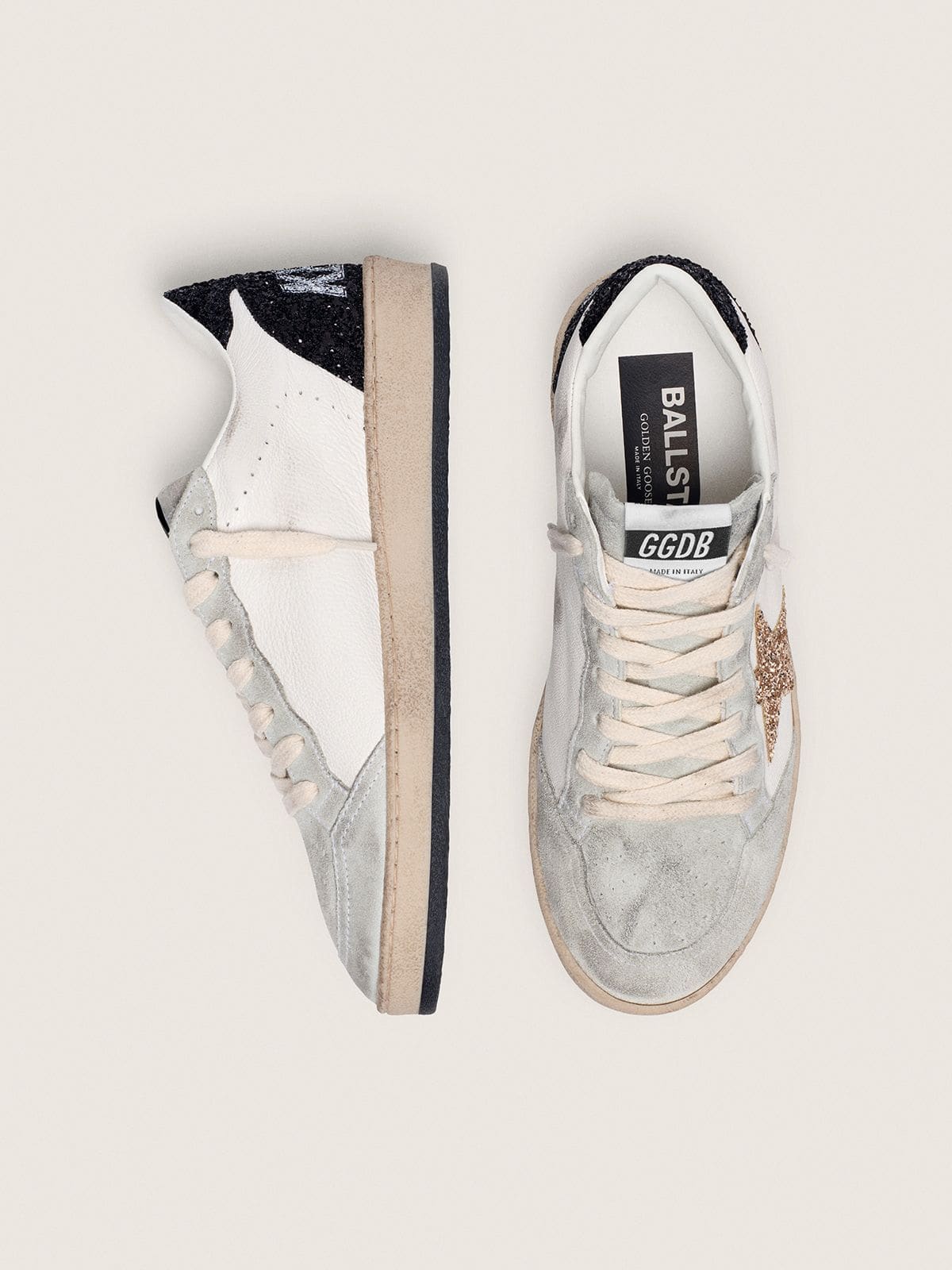 Women's Ball Star LTD in nappa and suede with glitter star and black heel tab