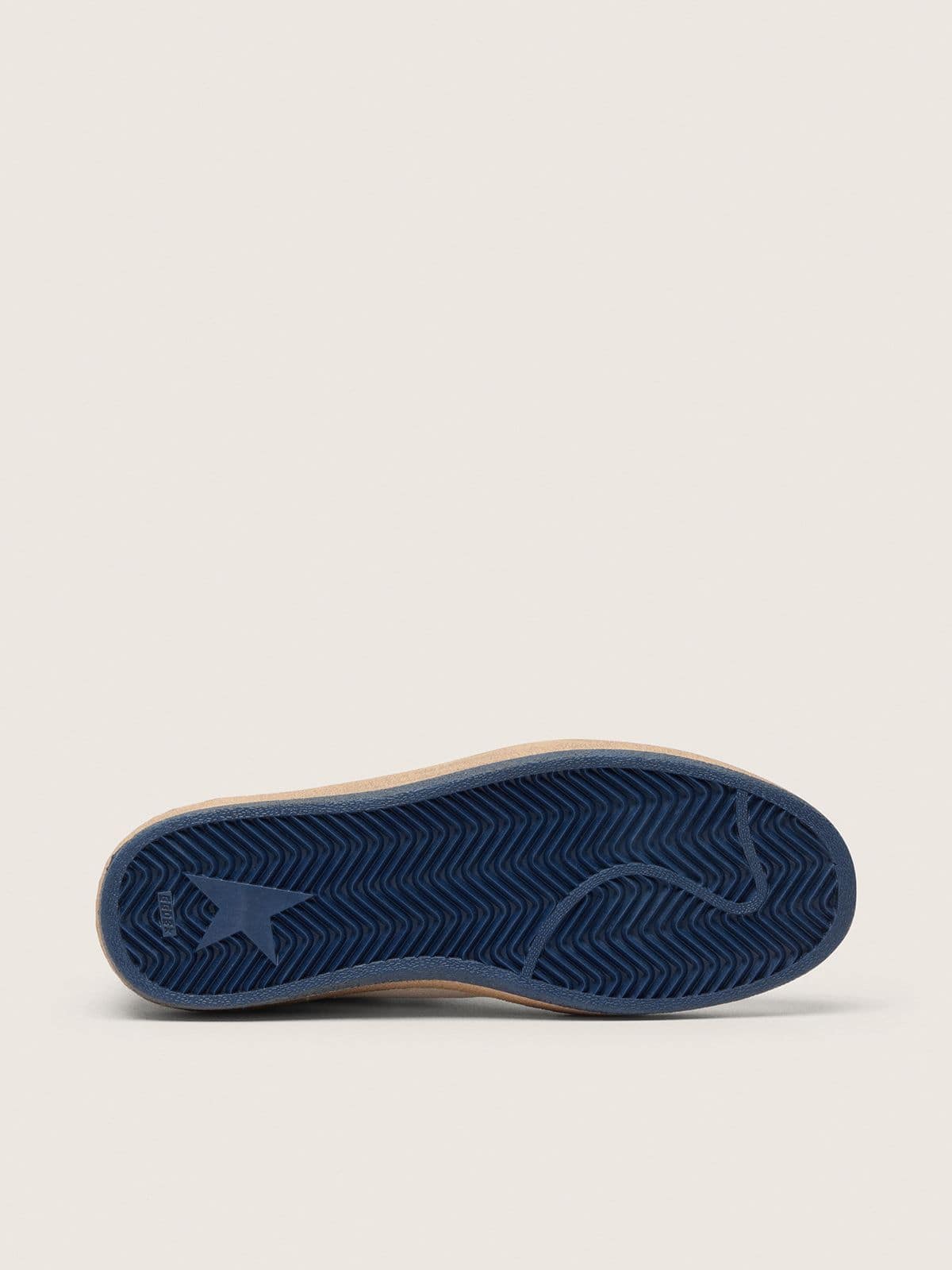Women's Ball Star Wishes in white nappa leather with bright blue star and heel tab