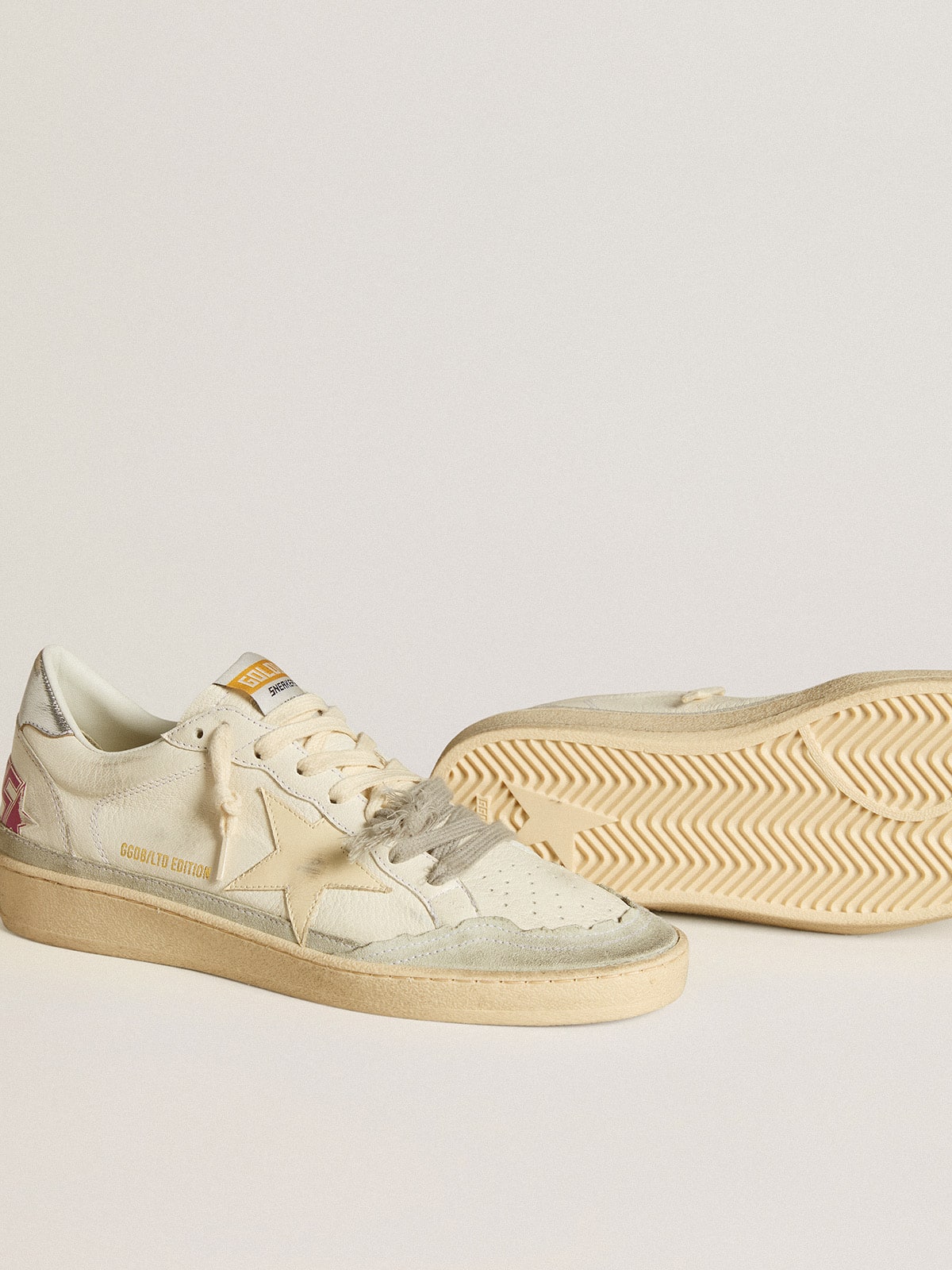 Ball Star LTD in nappa leather with leather star and metallic leather heel tab