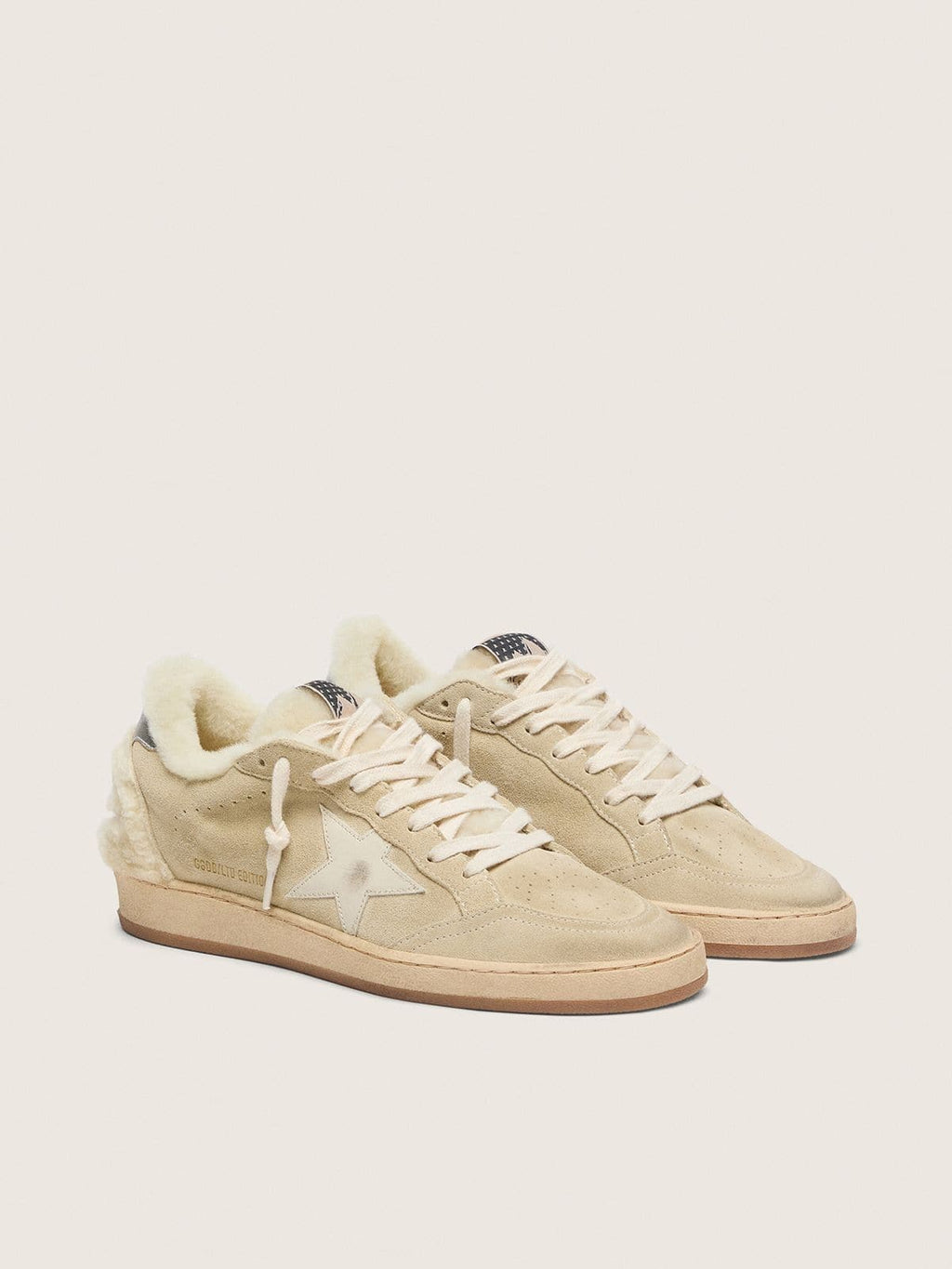 Women's Ball Star LTD in suede and shearling with white patent leather star