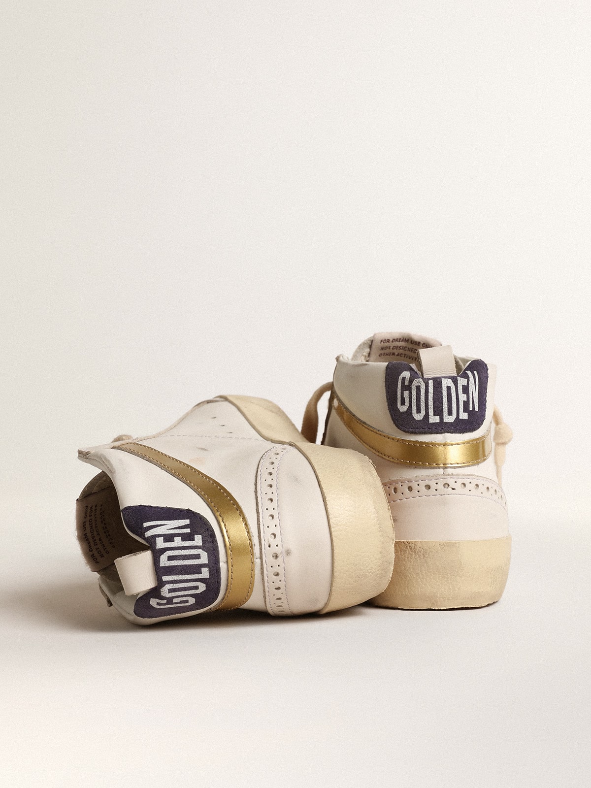 Mid Star with pink suede star and gold metallic leather flash