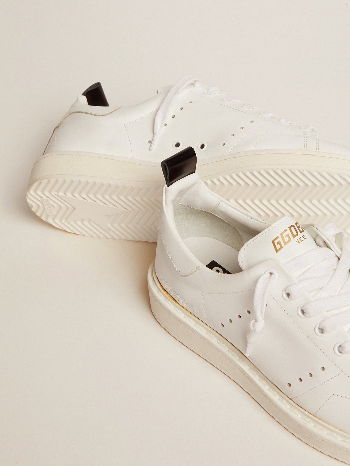 Starter sneakers in total white leather