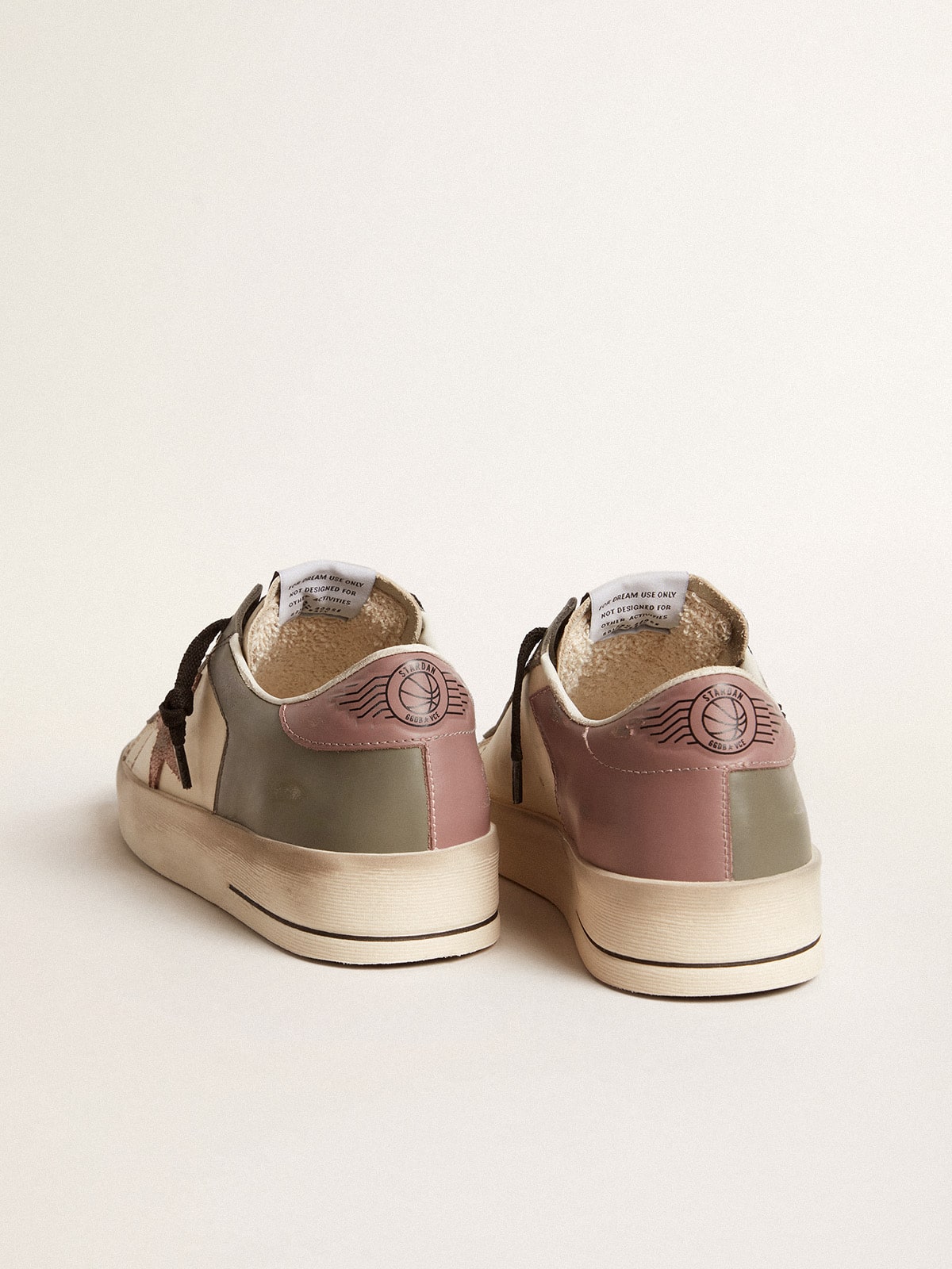 Women's Stardan LTD in gray leather with a pink leather star and heel tab