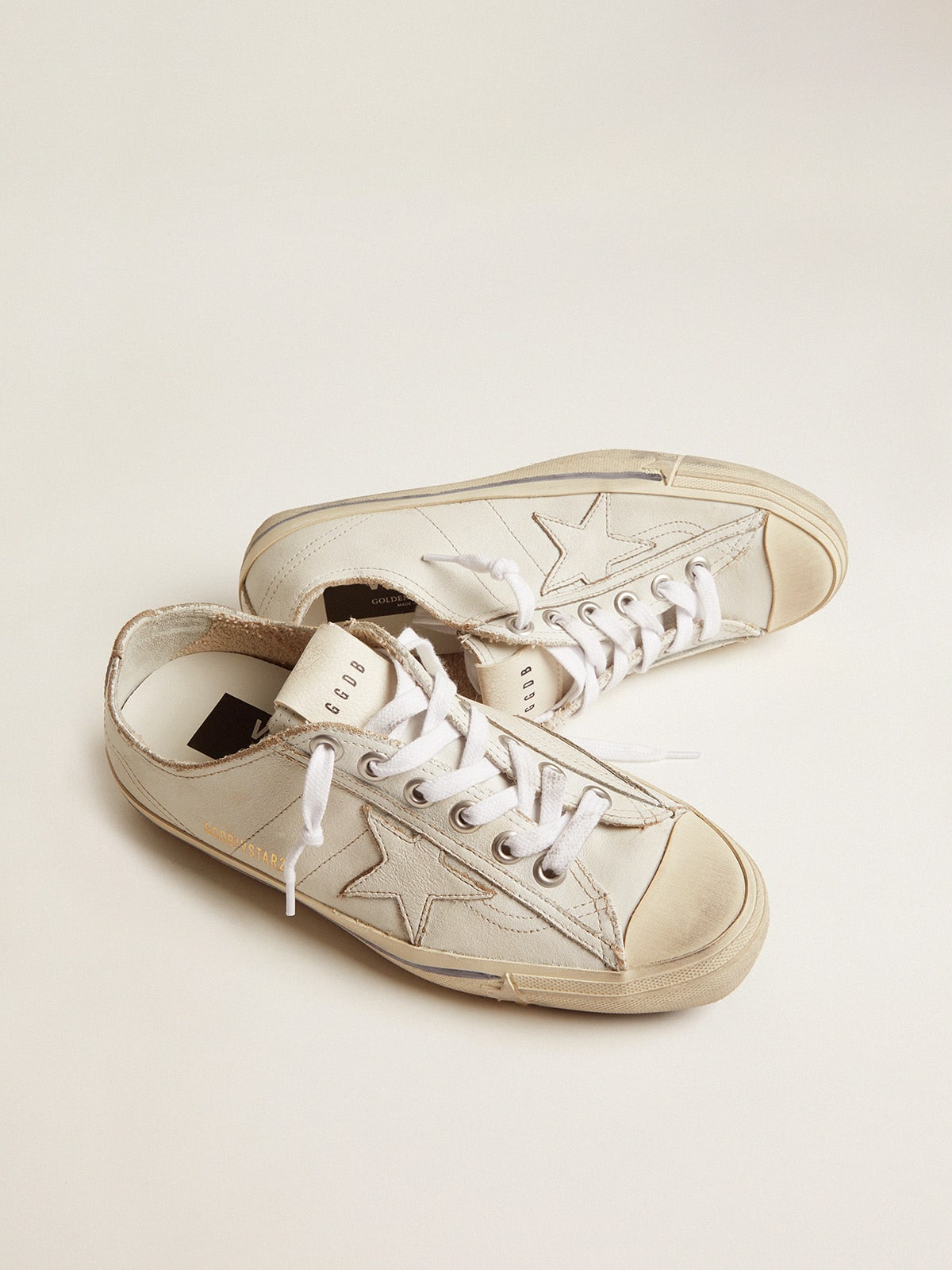 Women's V-Star in vintage effect leather