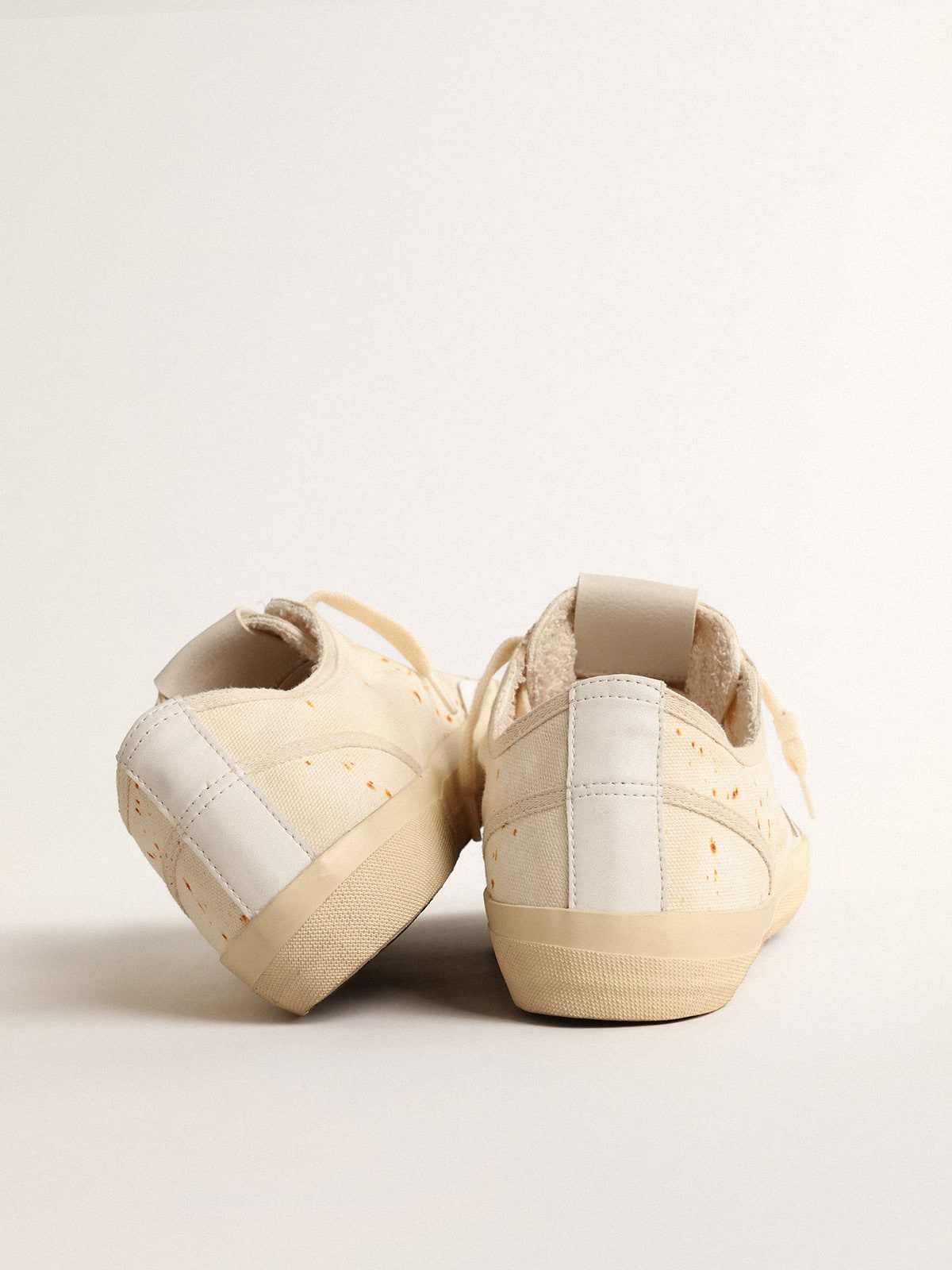 Women's V-Star LAB in canvas with leather star and rust-colored speckles