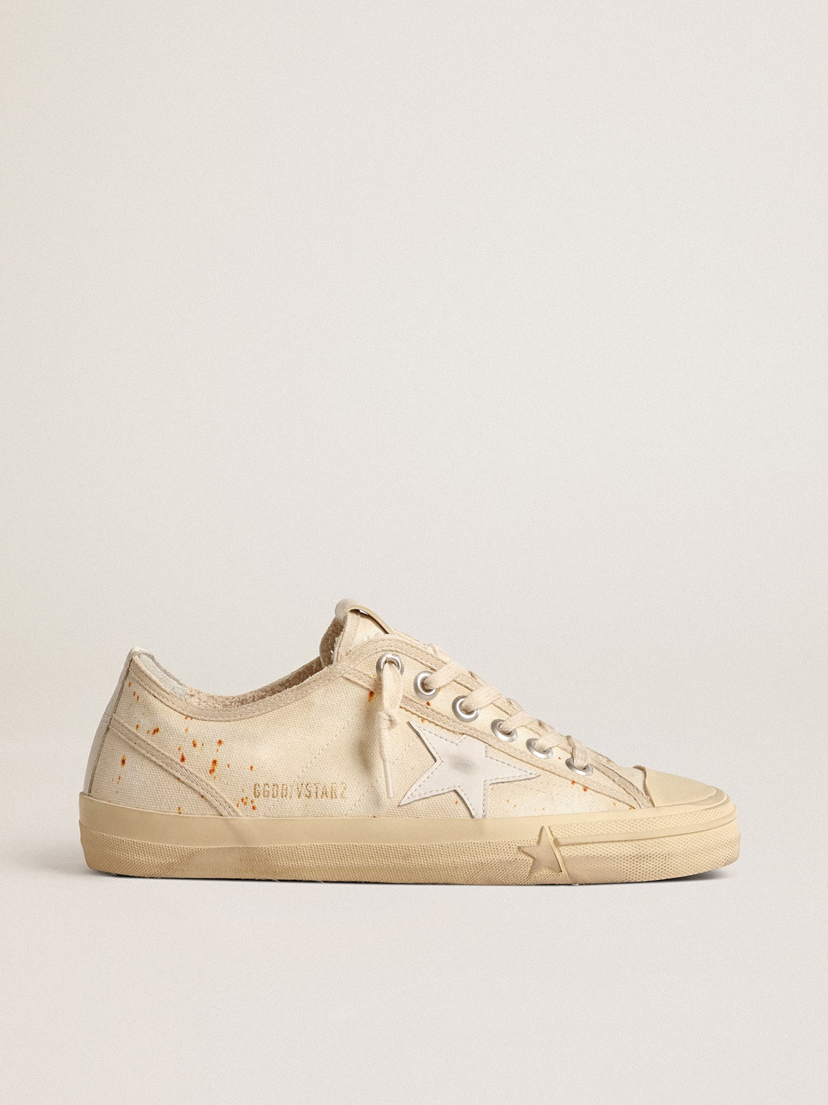 Women's V-Star LAB in canvas with leather star and rust-colored speckles
