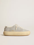 Women's Space-Star shoes in ice-gray suede with shearling lining
