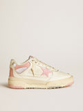 Women's Forty2 with pink star and white leather heel tab