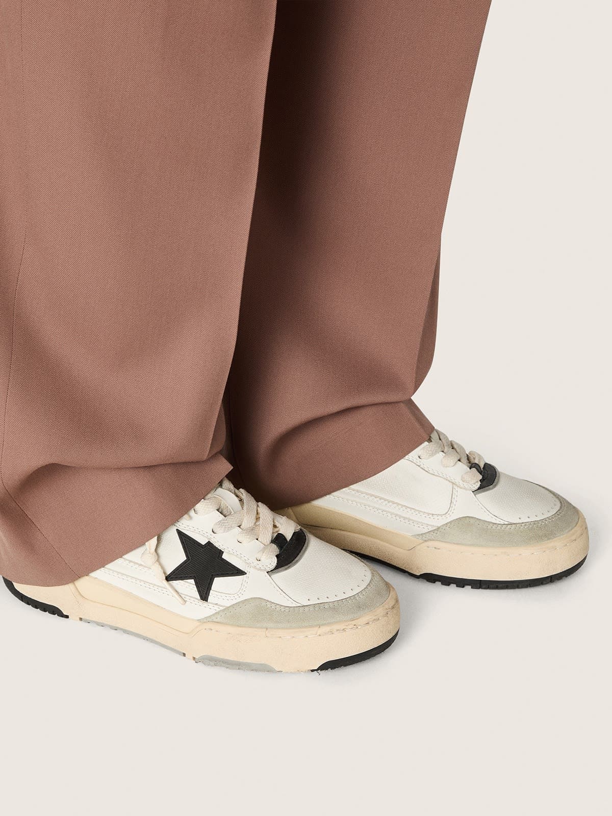 Women's Forty2 with black star and black leather heel tab