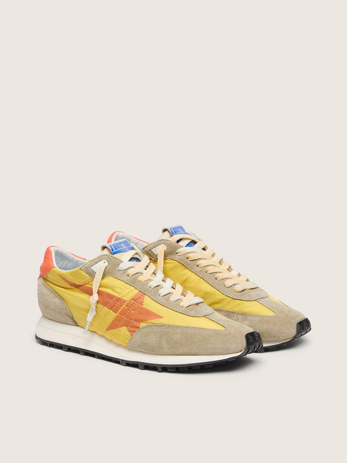 Women's Marathon with yellow nylon upper and orange star