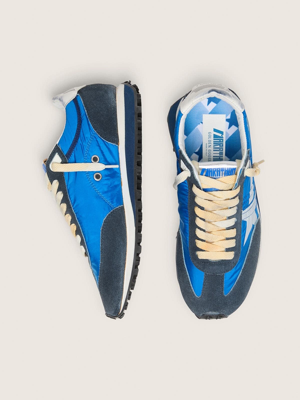Women's Marathon with blue nylon upper and white star