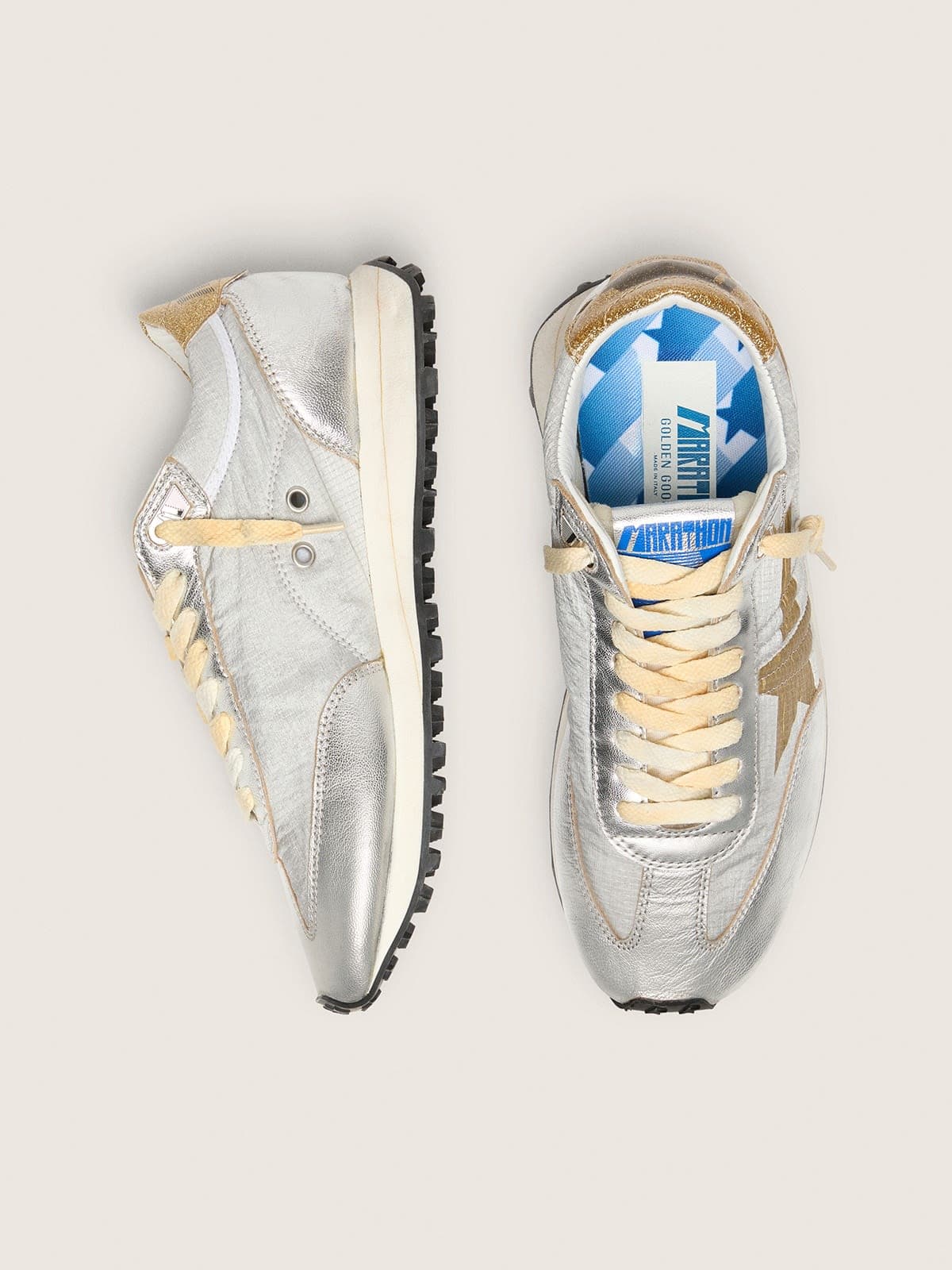 Women's Marathon with silver ripstop nylon upper and gold star