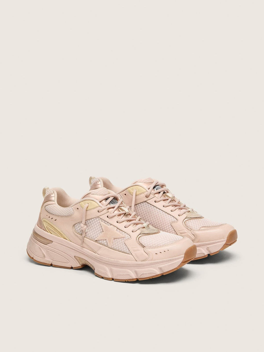 Women's Lightstar with pink leather and mesh upper and pink star