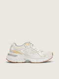 Women's Lightstar in white leather and mesh with worn-white star