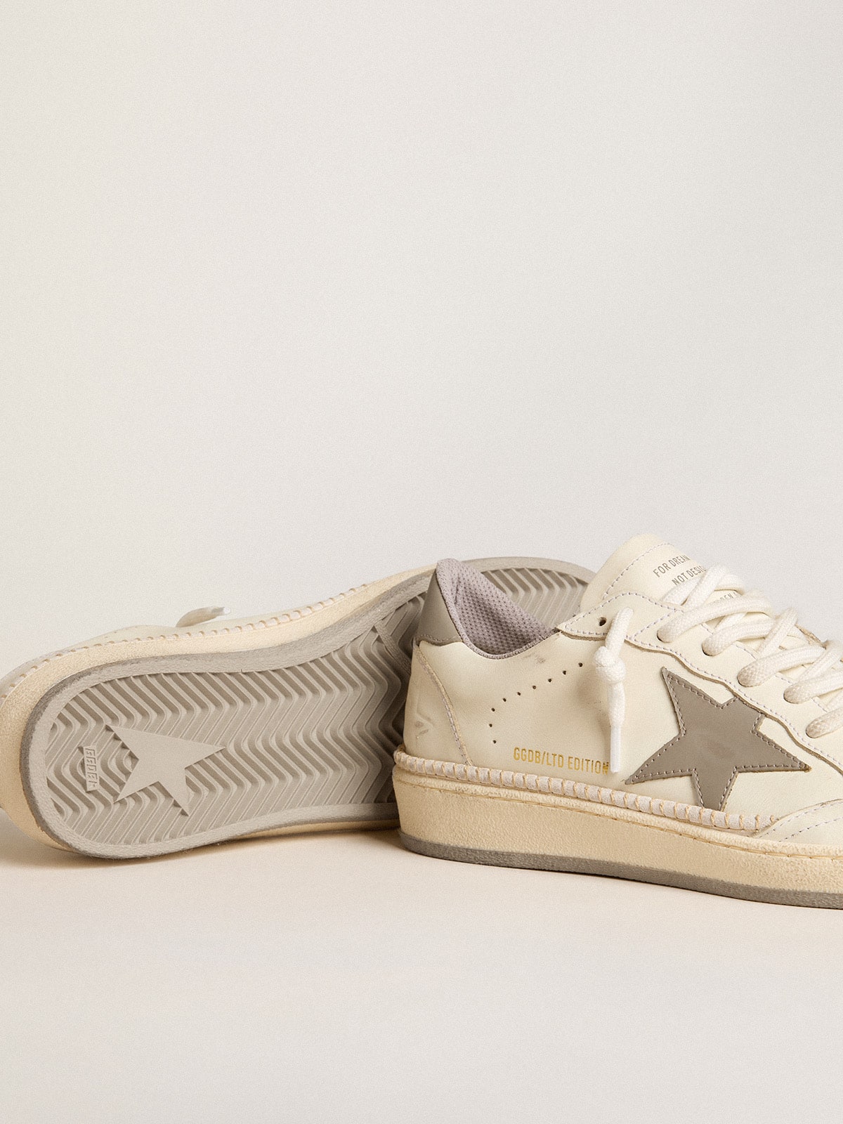 Women's Ball Star LTD with gray leather star and heel tab and stitching