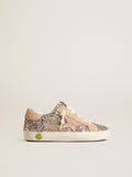 Young Super-Star in glitter with suede star and heel tab