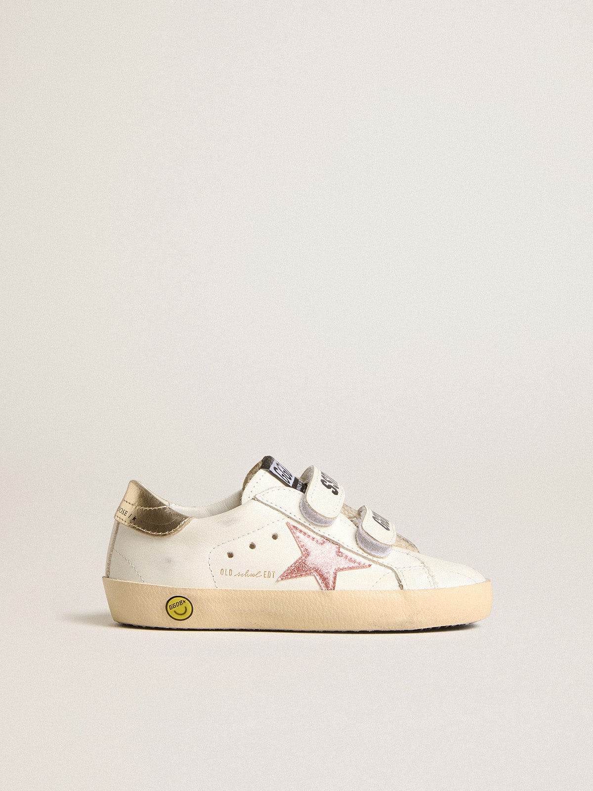 Young Old School in leather with metallic peach leather star