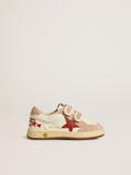 Ball Star Young in nappa with nappa star and pink suede heel tab